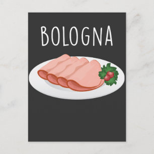 Cartão Postal Bologna Sausage Foodie Baloney Mortadella Lover
