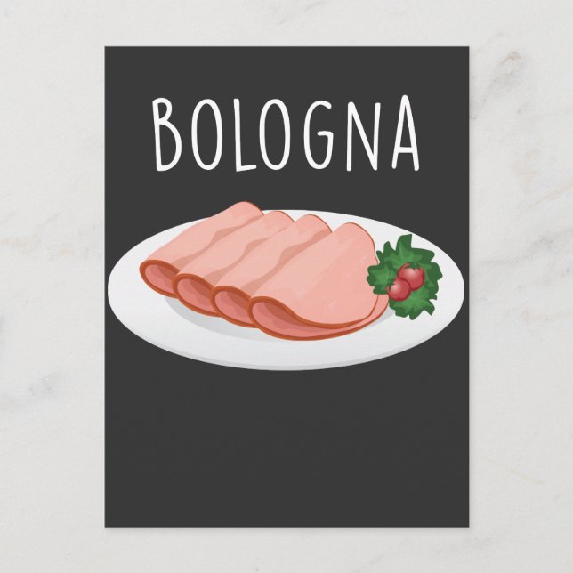 Cartão Postal Bologna Sausage Foodie Baloney Mortadella Lover (Frente)