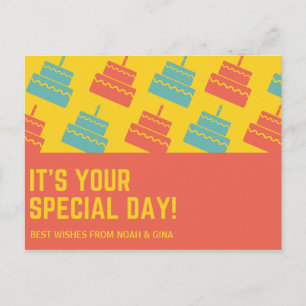 Cartão Postal Bolos Aniversário