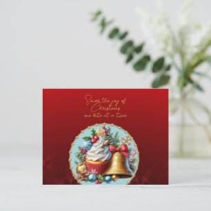 Cartão Postal Bolos de Natal Saboreie a Alegria
