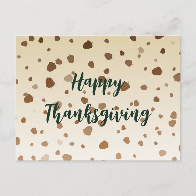 Cartão Postal Bolotas de Ação de Graças (Frente)