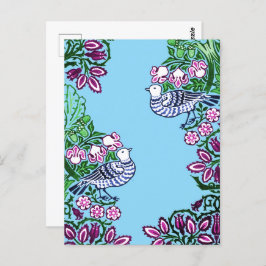 Cartão Postal Bolotas de Flores de Arte Folclórica