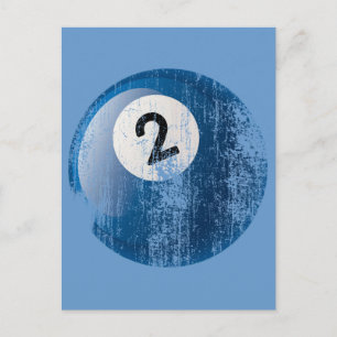 CARTÃO POSTAL BOLSA DE BILHAR NÚMERO 2 - ESTILO ERODIDO E ENVELH