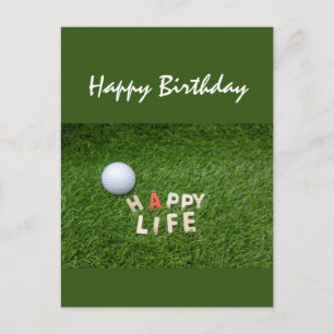Cartão Postal Bolsa de golfe para os desejos de aniversário de g