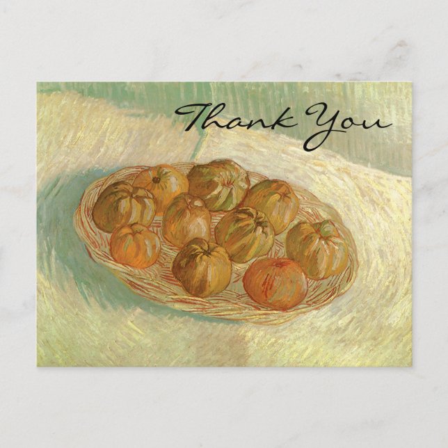 Cartão Postal Bolsa de Van Gogh com Maçãs (Frente)