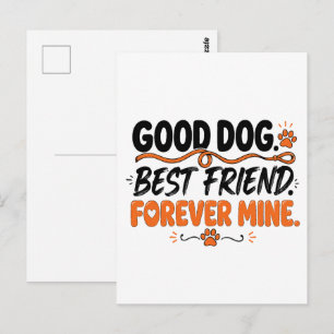 Cartão Postal Bom Cão Melhor Amigo Para Sempre Meu Amante de Cãe