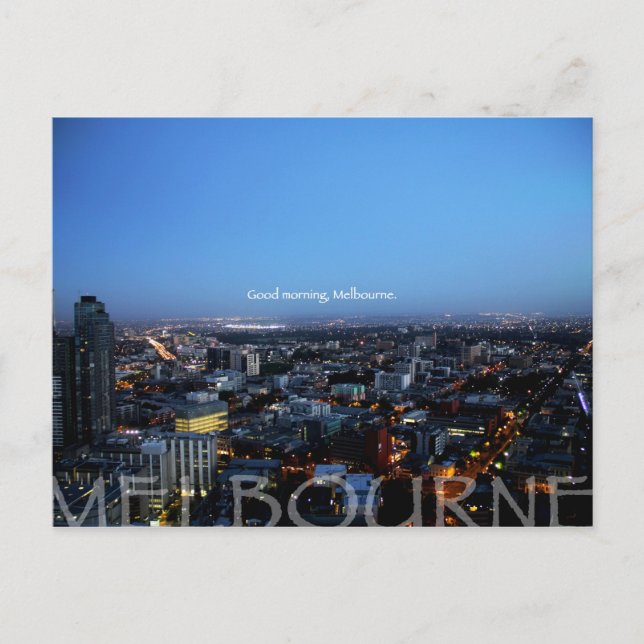 Cartão Postal Bom dia, Melbourne (Frente)