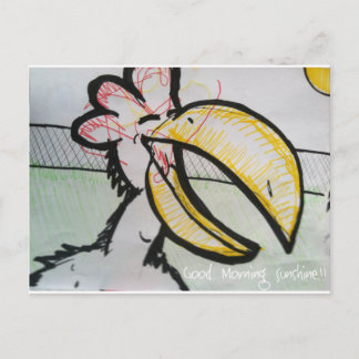 Cartão Postal Bom dia SunShine Chicken