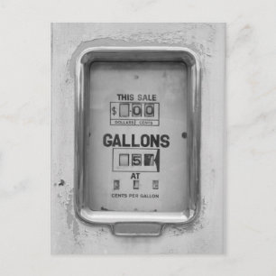 Cartão Postal Bomba de Combustível Vintage/Discagem do Bowser - 