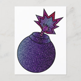 Cartão Postal Bomba Glitter Galaxy