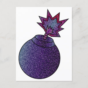Cartão Postal Bomba Glitter Galaxy