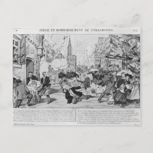 Cartão Postal Bombardeio e cerco de Estrasburgo