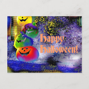 Cartão Postal Bombas de Halloween Empilhadas em Arte Gimp