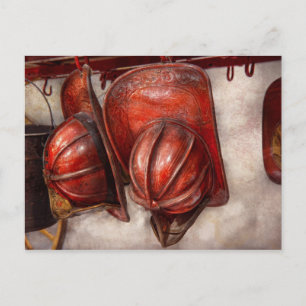 Cartão Postal Bombeiro - Chapéu - Chapéus de bombeiro antigos