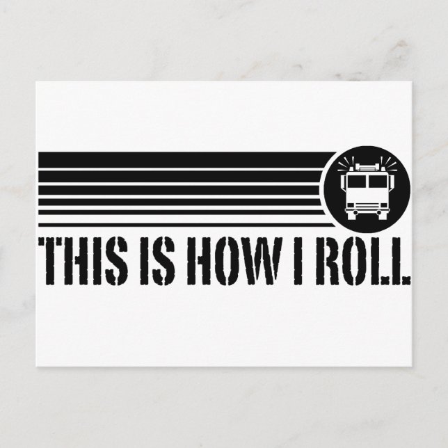 Cartão Postal Bombeiro Engraçado (Frente)