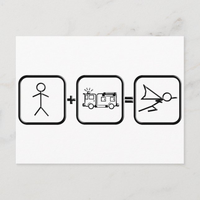 Cartão Postal Bombeiro Herói (Frente)