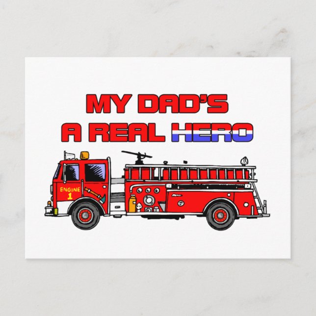 Cartão Postal Bombeiro Real Hero (Frente)
