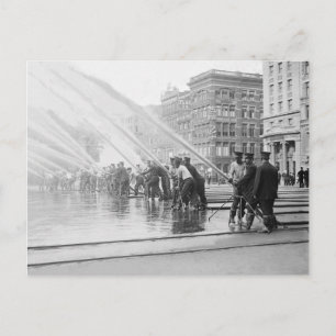 Cartão Postal Bombeiros Nova Iorque, 1908