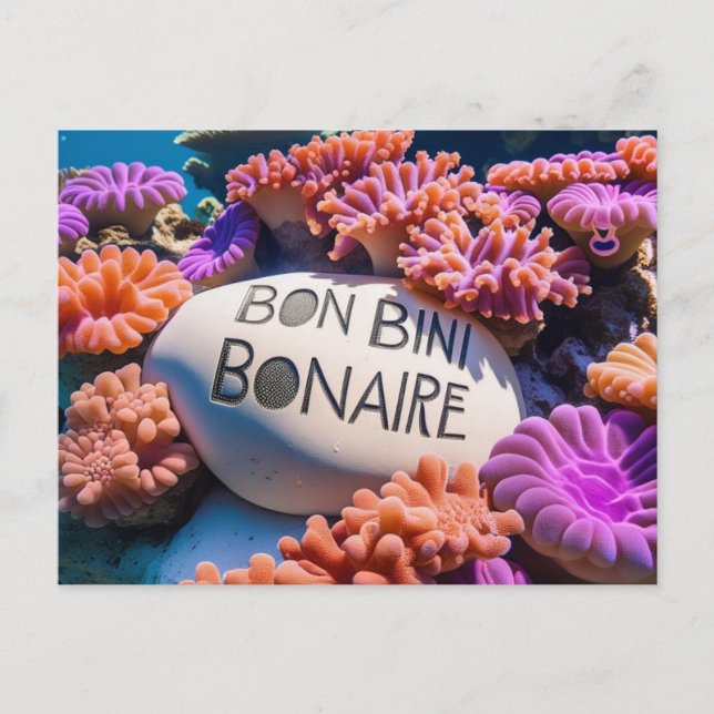 cartão postal Bon bini bonaire (Frente)