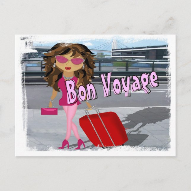 Cartão Postal Bon Voyage Diva (Frente)