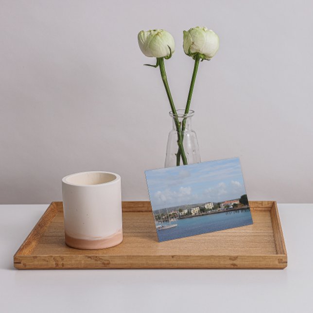 Cartão Postal Bonaire Kralendijk Harbor — Barcos à vela (Criador carregado)