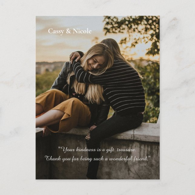 Cartão Postal Bondade e Obrigado (Frente)