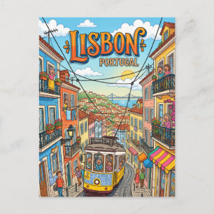 Cartão Postal Bonde 28 Lisboa Portugal
