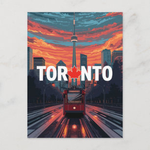 Cartão Postal Bonde do Torre CN de Toronto Canadá