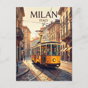 Cartão Postal Bonde Série 1500 de Milão Itália