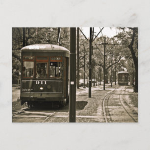 Cartão Postal Bondes Passageiros
