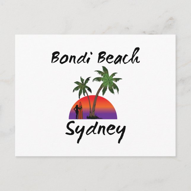 Cartão Postal bondi Beach sydney (Frente)
