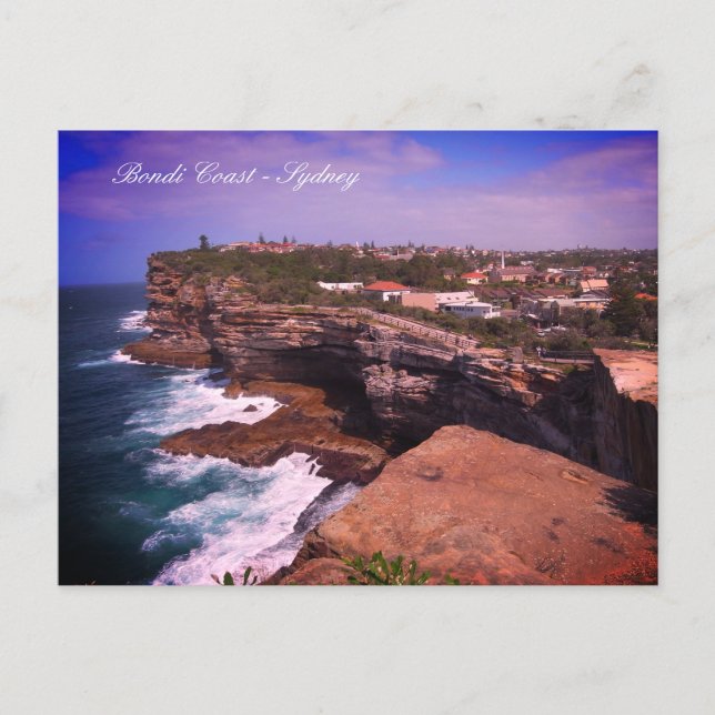 Cartão Postal Bondi Coast panorama, Sydney - Austrália (Frente)