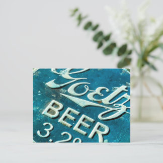 Cartão Postal Boné de garrafa de cerveja rustica