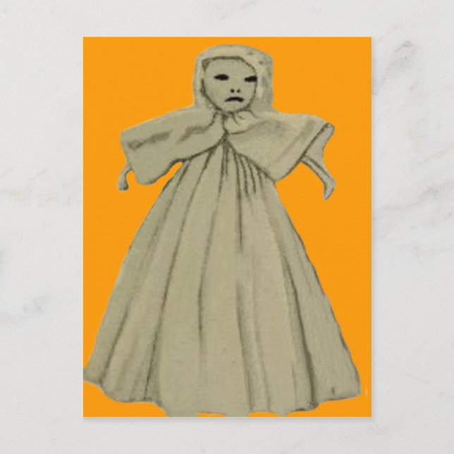 Cartão Postal Boneca de Criança Espírito Fantasma Assustador Arr (Frente)