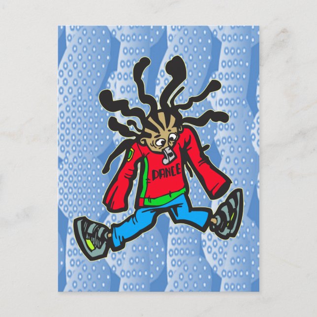 Cartão Postal Boneca de dança de rua (Frente)