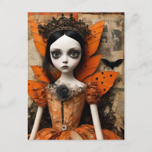 Cartão Postal Boneca de Halloween Gótico