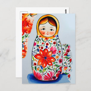 Cartão Postal Boneca Matryoshka, Posto