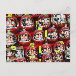 Cartão Postal Bonecas Daruma da Sorte do Japão