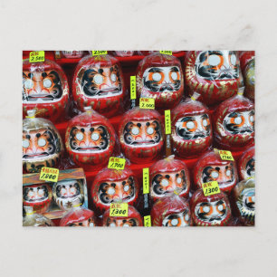 Cartão Postal Bonecas Daruma da Sorte do Japão