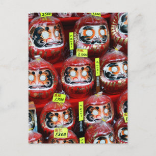 Cartão Postal Bonecas Daruma da Sorte do Japão