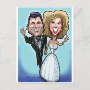 Cartão Postal Bonecas de Bolo de Casamento