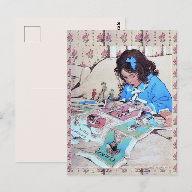 Cartão Postal Bonecas de papel de Jessie Wilcox Smith (Frente/Verso)