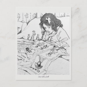 Cartão Postal Bonecas de papel de Jessie Wilcox Smith Colorir