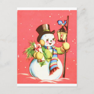 Cartão Postal Boneco de Neve