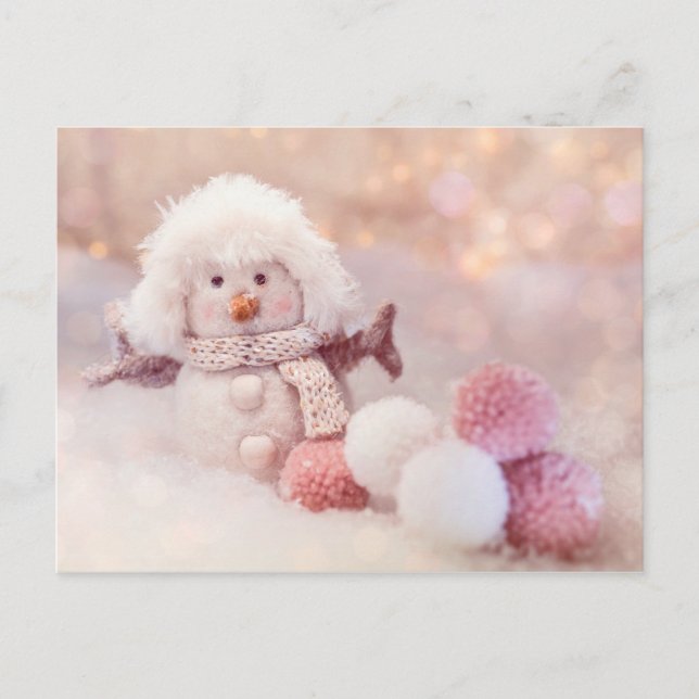 Cartão Postal Boneco de neve (Frente)