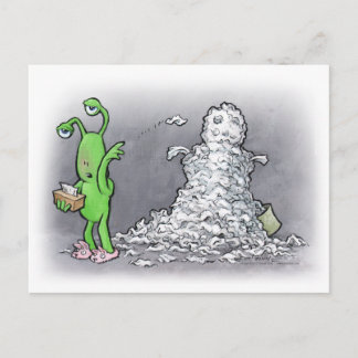 Cartão Postal boneco de neve de dia doente