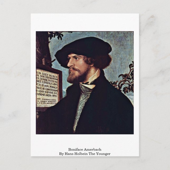 Cartão Postal Boniface Amerbach Por Hans Holbein The Younger (Frente)
