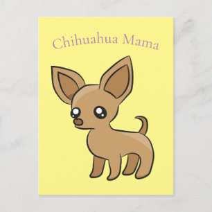 Cartão Postal Bonita Chihuahua Mama Art Thunder_Cove