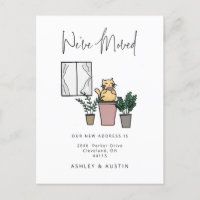 Bonita Diversão de Gato de Aquarela Mudamos de nov