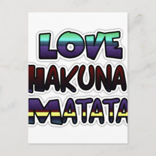 Cartão Postal Bonita Impressão de Arte de Hakuna Matata